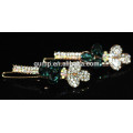 Hot Venda Flor Design Meninas Rhinestone Hairgrip Crystal Barrettes